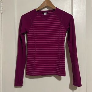 Magenta and pink striped Ivivva shirt